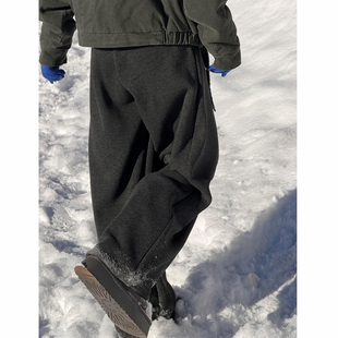 胖妹妹mm宽松显瘦阔腿长裤 秋冬2025新款 女大码 加绒加厚休闲直筒裤