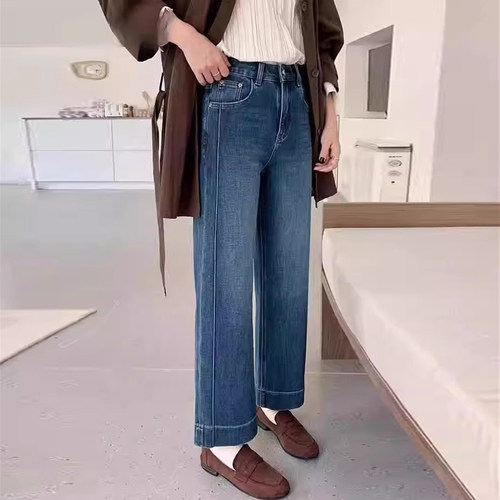 小个子九分蓝色牛仔裤女大码