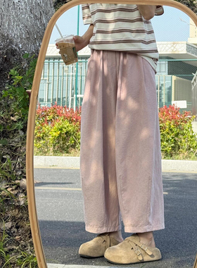 小个子九分休闲哈伦裤女大码夏季薄款胖妹妹mm宽松显瘦阔腿萝卜裤