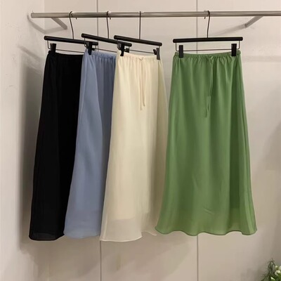 2025夏季彩色抽绳鱼尾裙