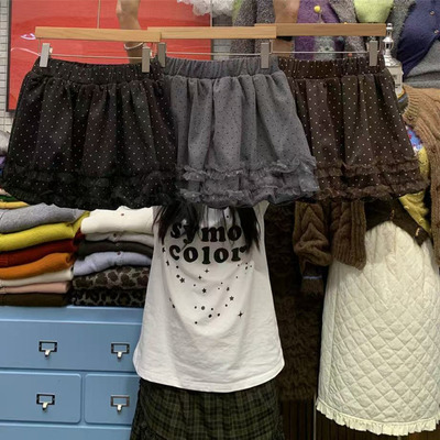 2025冬波点花苞裙短裙时尚质感