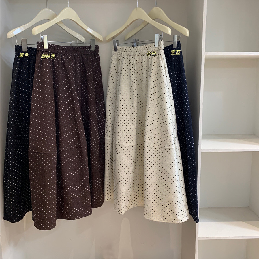 2025秋季波点伞裙时尚显瘦A字裙