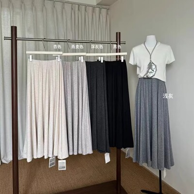 时尚显瘦绵羊绒秋季半身裙欧货