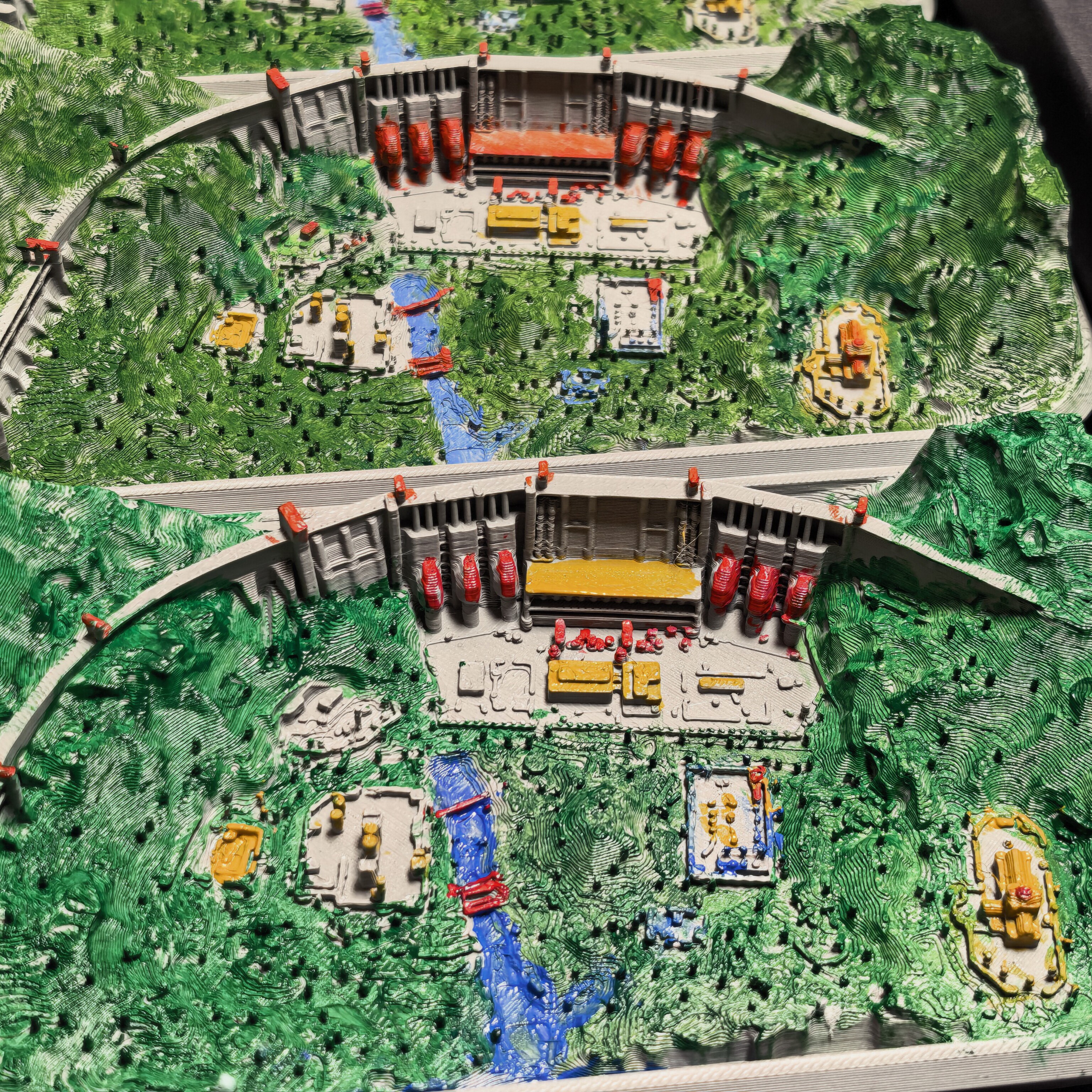 三角洲零号大坝3D打印沙盘模型