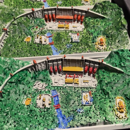 三角洲零号大坝3D打印沙盘模型