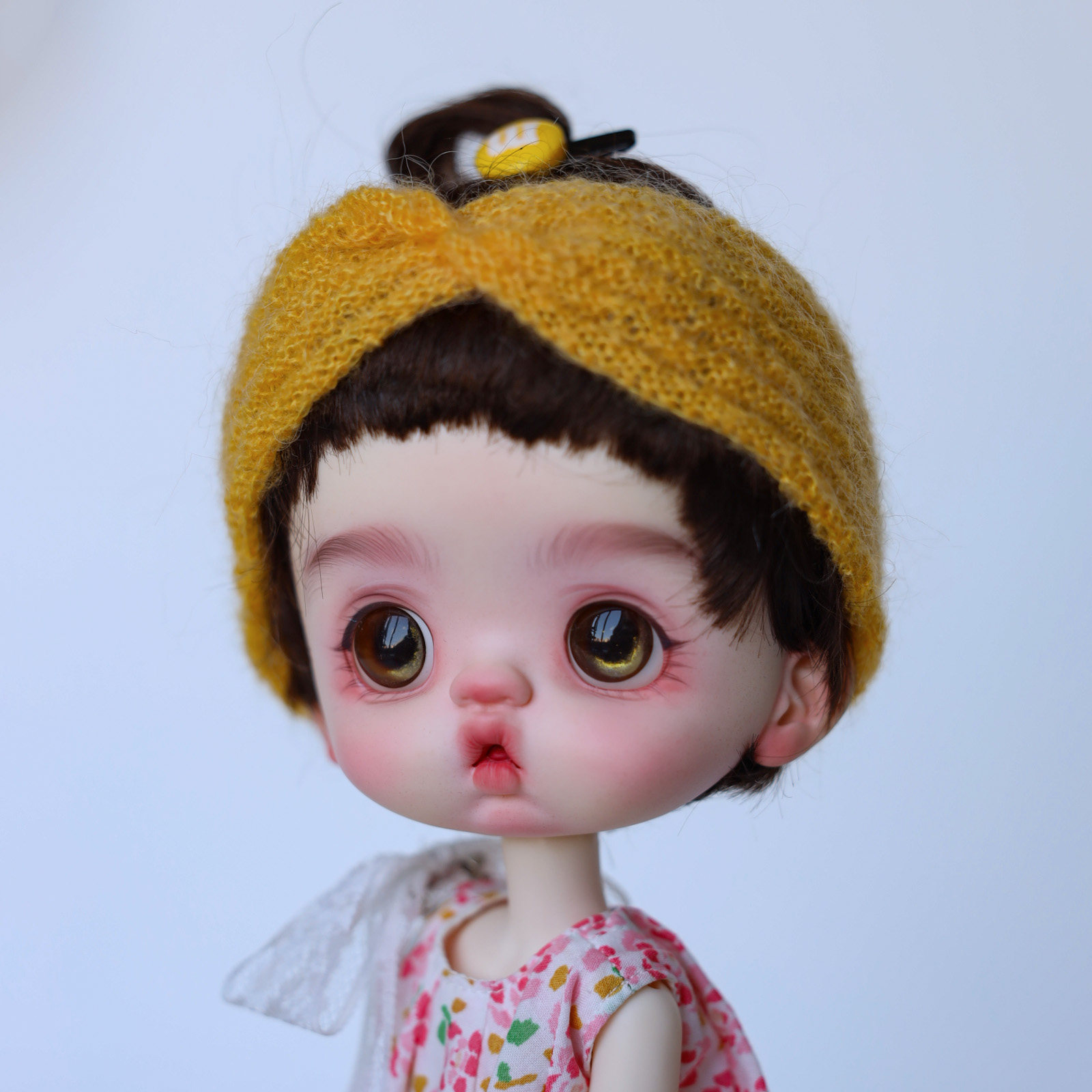 点弟 blythe毛线发带 大头发饰  手编可爱麻花发箍 BJD帽子服饰