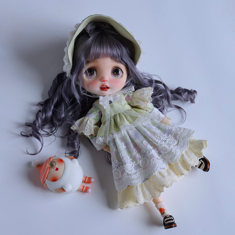 ob24娃衣 小布法式连衣裙 复古蕾丝 bjd自制娃衣现货 孙东旭体