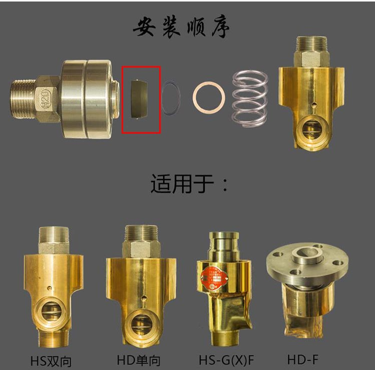 旋转接头石墨环配件H型Q型D型2 3 4 6分1寸旋转接头密封件碳化硅