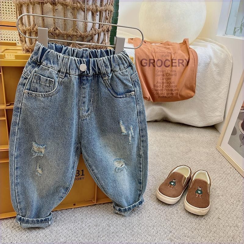 男童牛仔长裤子2025新款春秋装儿童装宝宝5中小童8老爹7萝卜6岁潮