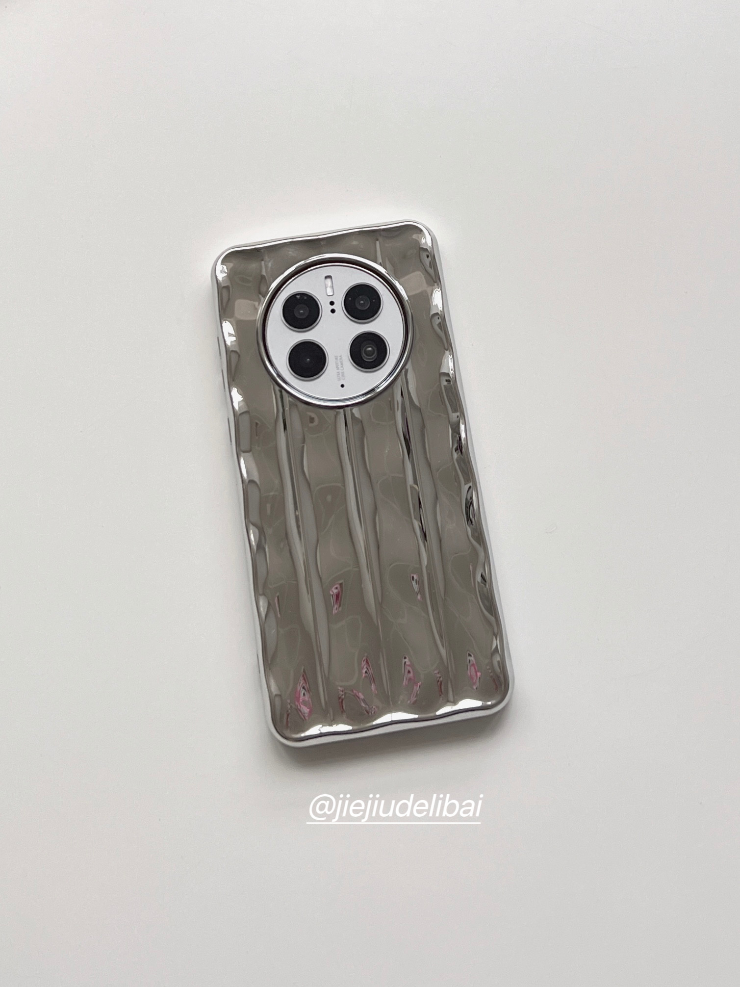 戒酒的李白丨高级感电镀银色条纹适用华为mate50pro/mate40手机壳