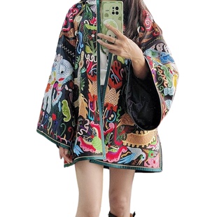 国风国潮复工手工绣花满绣图腾衣 外套