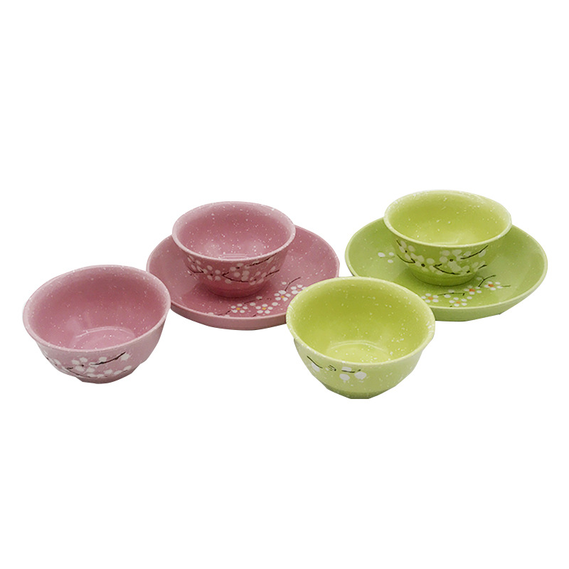 雪梅花餐厨具4碗2盘广告促销积分换购福利礼品餐具瓷器套装