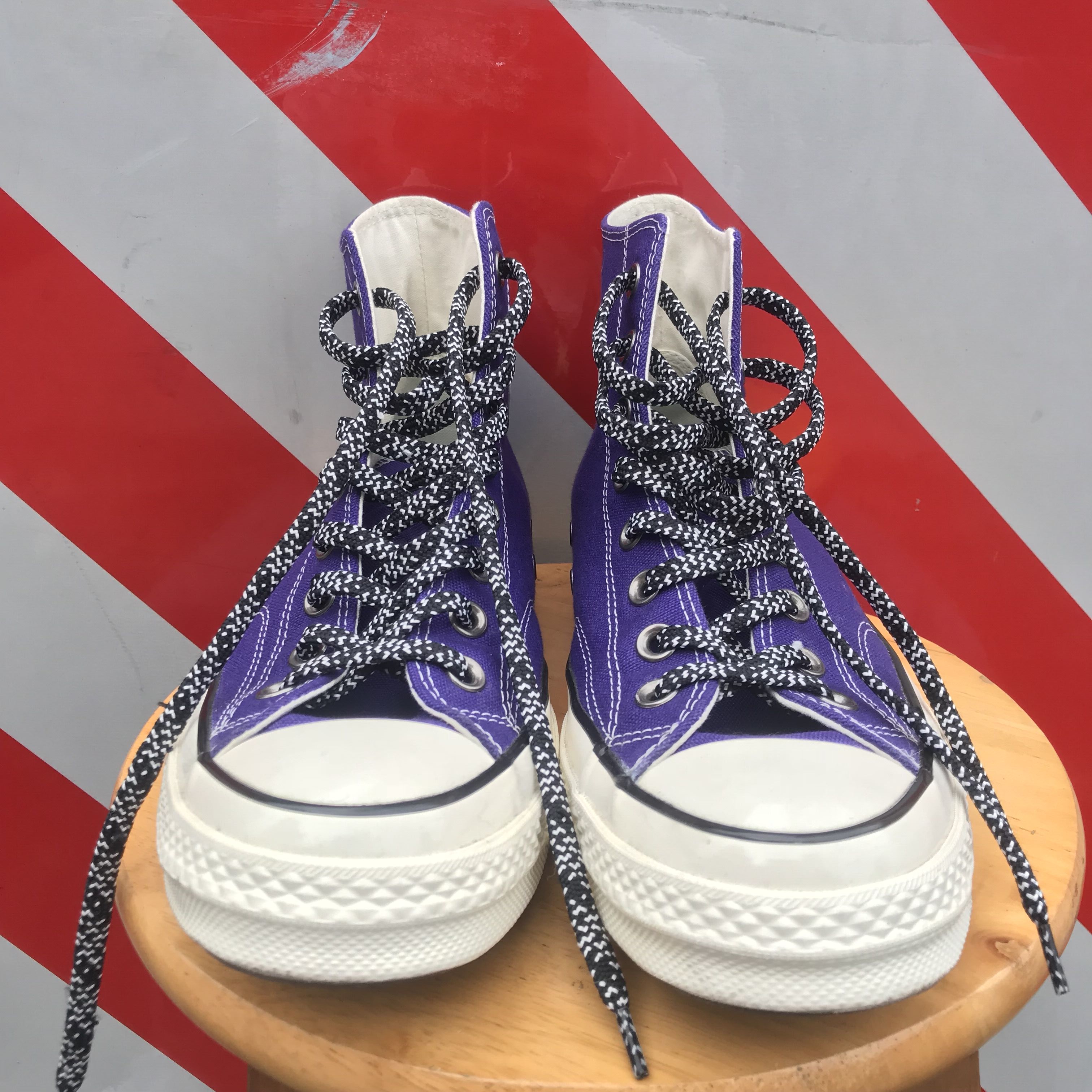 帝王紫converse高低帮原装鞋带