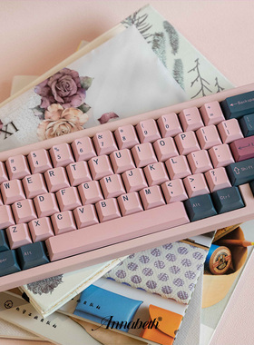 CuXiu花与月键帽PBT五面热升华工艺182键细腻磨砂手感