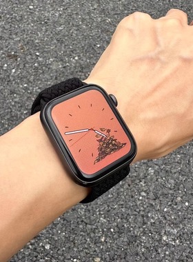 科恩表带新款尼龙编织磁吸适用苹果手表带AppleWatch456iwatch789