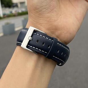 适用苹果手表Applewatch10代表带s987654se2双面小牛皮ultra2男女