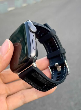 秋冬新款适用苹果手表s10表带iwatch987654复合编织ultra2男女se2