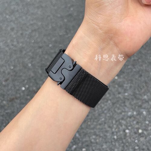 米兰尼斯降落伞扣适用华为手表GT5表带watch4pro不锈钢gt3/2pro