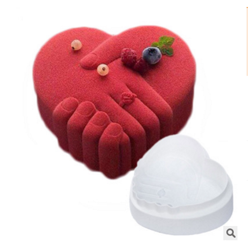 爱心手拉手婚礼蛋糕模蛋糕烤盘烘焙礼品情人节女神节甜点模热卖