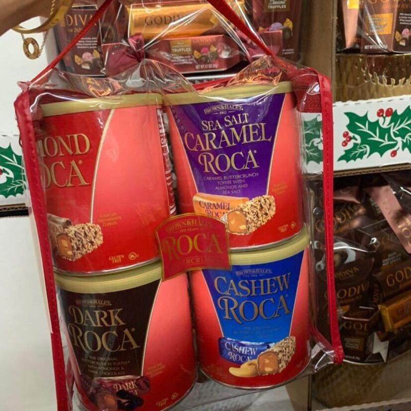 美国Roca乐家太妃糖杏仁糖扁桃仁腰果咖啡四罐装1.11kg 现货
