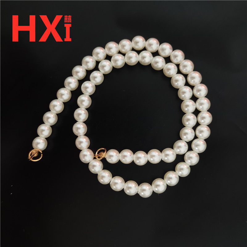 包邮 花艺珍珠链条网红小香风花束装饰配件鲜花包装材料项链珠链