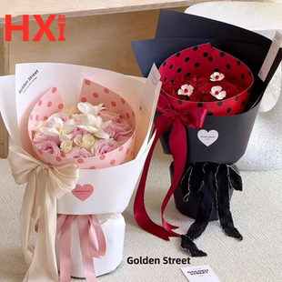 波点圆舞曲定型片圆点定形片花束鲜花包装材料内衬硬卡纸花艺材料