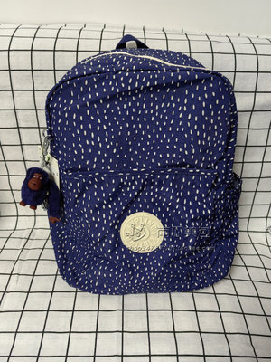 kipling KI0386-40U双肩书包背包女时尚  蓝底点点