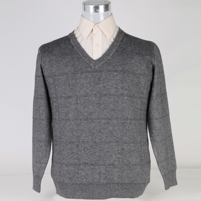 V领羊毛衫针织毛衣双层加厚