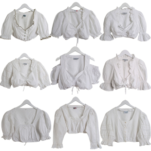 欧美古着vintage复古巴伐利亚内搭上衣孤品尖货奥地利纯棉衬衫