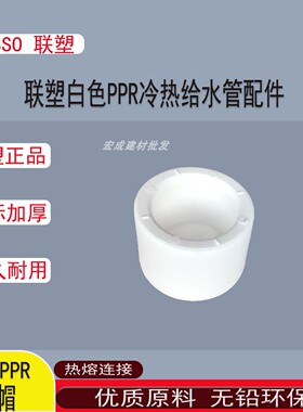 联塑白色PPR25管帽PPR堵帽管堵水管堵头热熔管帽4分6分PPR配件