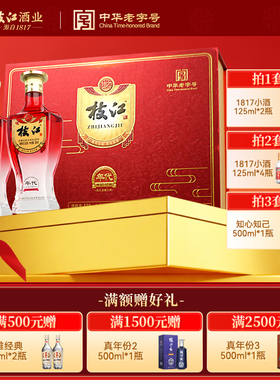 枝江年代记忆500ml*2瓶枝江大曲纯粮酒浓香风味枝江王白酒礼盒