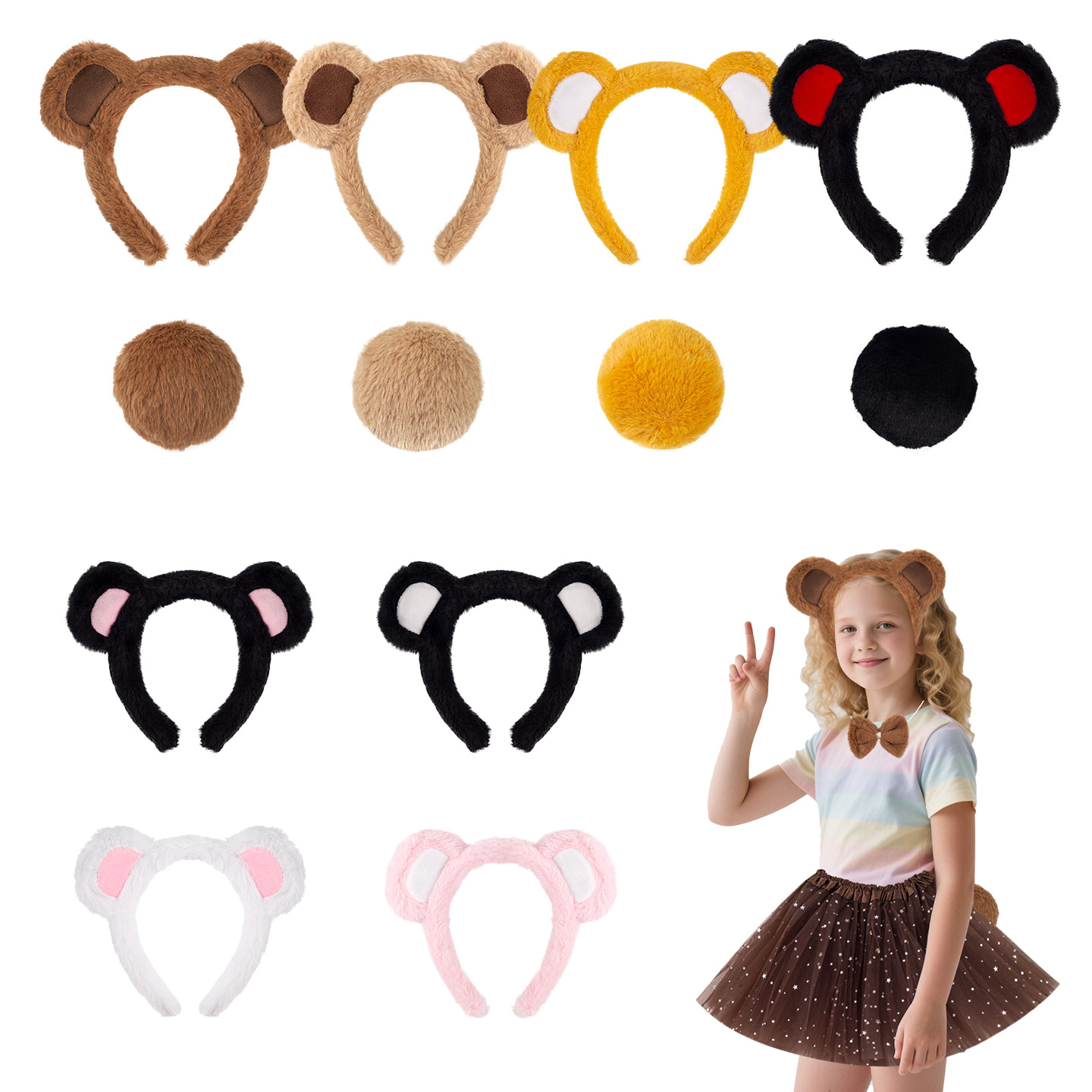 毛绒绒发箍壹力布料头饰可爱