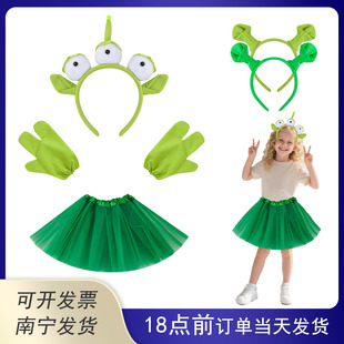 万圣节怪物史莱克发箍化妆舞会搞怪头饰史瑞克头箍三眼仔耳朵发饰