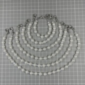 饰品鞋 8mm珍珠手工diy靴子链条高亮度珍珠水晶链波鞋 配件装 子挂链