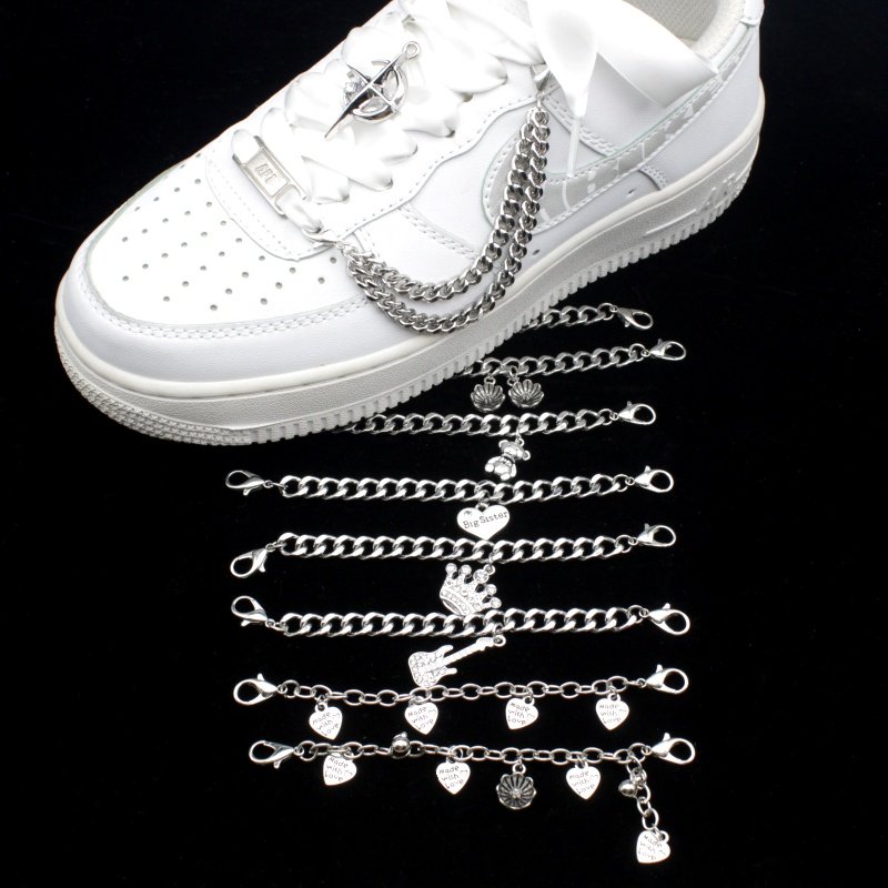 锌合金链条鞋带配饰扣白鞋帆布鞋链条小挂件空军一号diy装饰鞋链,饰品/流行首饰/时尚饰品新,链条,淘宝优惠券,粉丝福利购,淘宝优惠卷