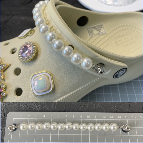 crocs洞洞鞋配饰diy珍珠链条