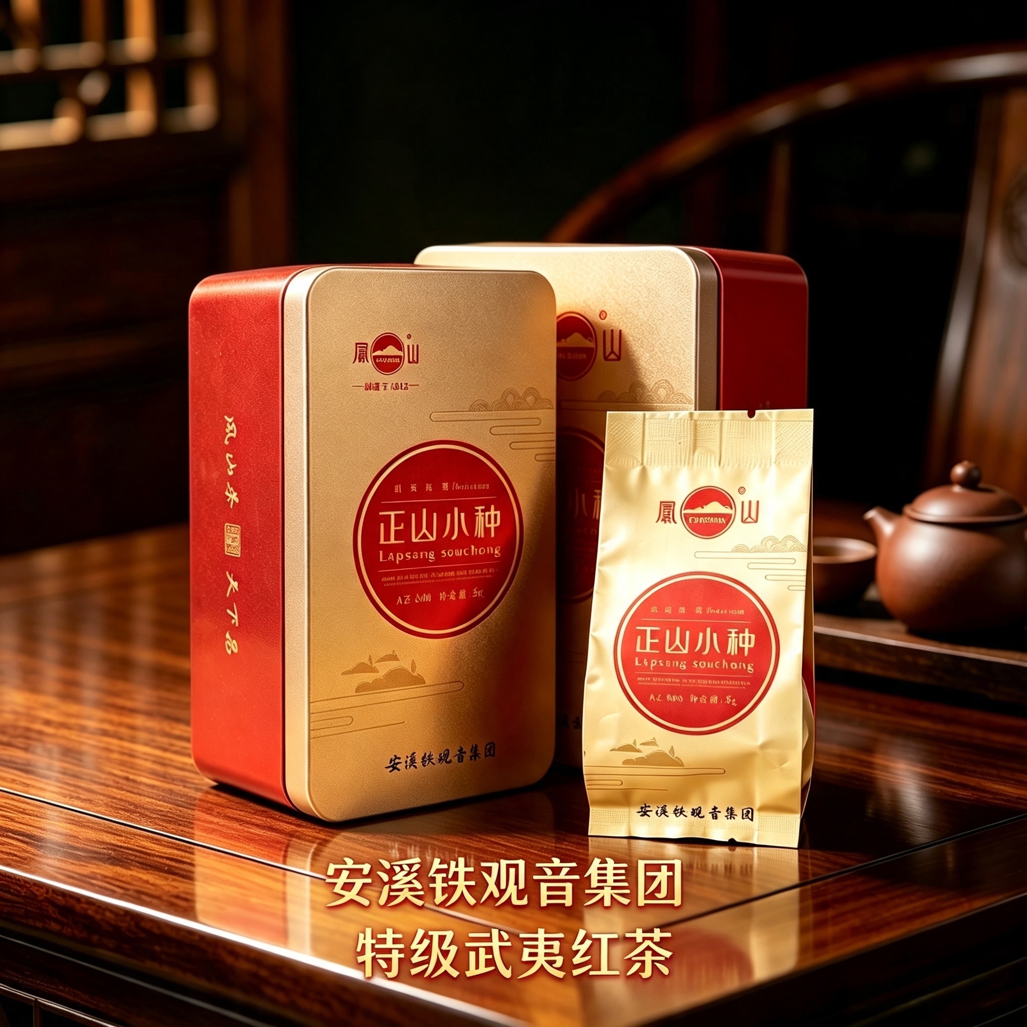 凤山牌茶叶武夷红茶正山小种红茶桐木关国营茶厂老字号礼盒送礼