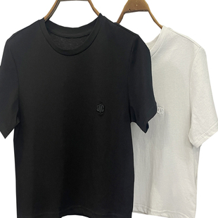 樊樊早安2025新款短袖t恤女夏短款宽松百搭薄款圆领设计感ins上衣