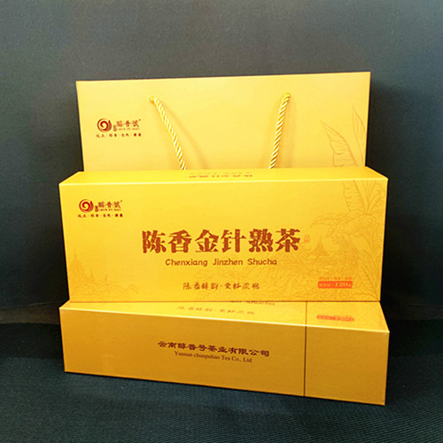 2022年醇普号 陈香金针熟茶120克特级早春散茶礼盒装云南普洱熟茶