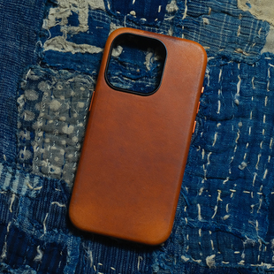 horween霍尔文皮革适用iphone苹果1514321ProMax复古磁吸手机壳套