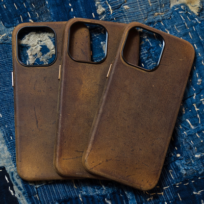 苹果16/15系列皮革复古手机壳