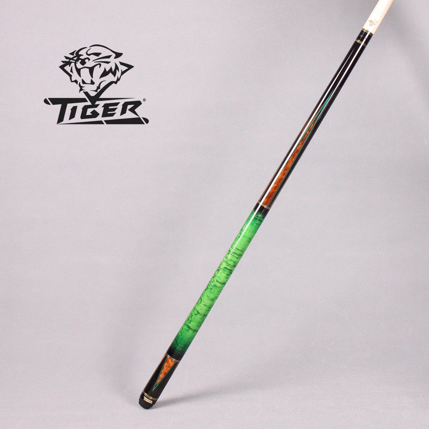台球杆12.5mm美国TIGER炽虎牌HD2G光把插角中八球桌球美式九球杆