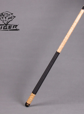 台球杆12mm美国TIGER炽虎牌C2-1W光把实木中黑八球桌球美式九球杆