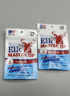 鹿头鹿仔皮头新版ELK MASTER美国10mm11毫米斯诺克单层台球杆皮头