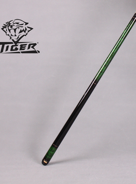 台球杆12mm美国TIGER炽虎牌C2-1G光把实木中黑八球桌球美式九球杆