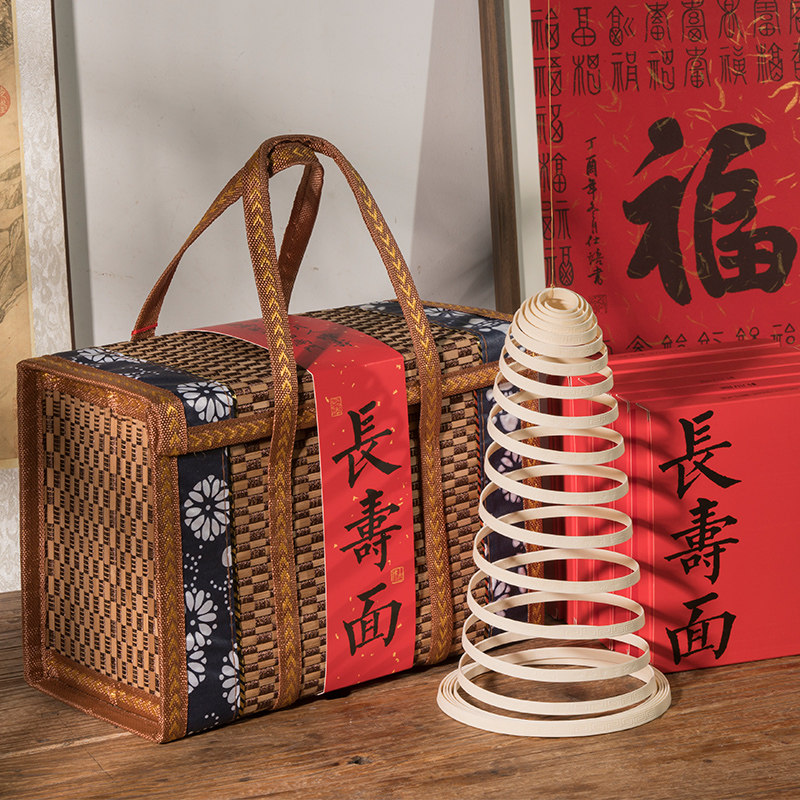 长寿面礼盒礼品袋寿宴回礼的礼品装喜面伴手礼成品老人生日贺寿