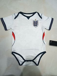 英格兰世界杯球衣婴儿足球服哈衣爬服BB连体服送礼赖斯凯恩萨卡