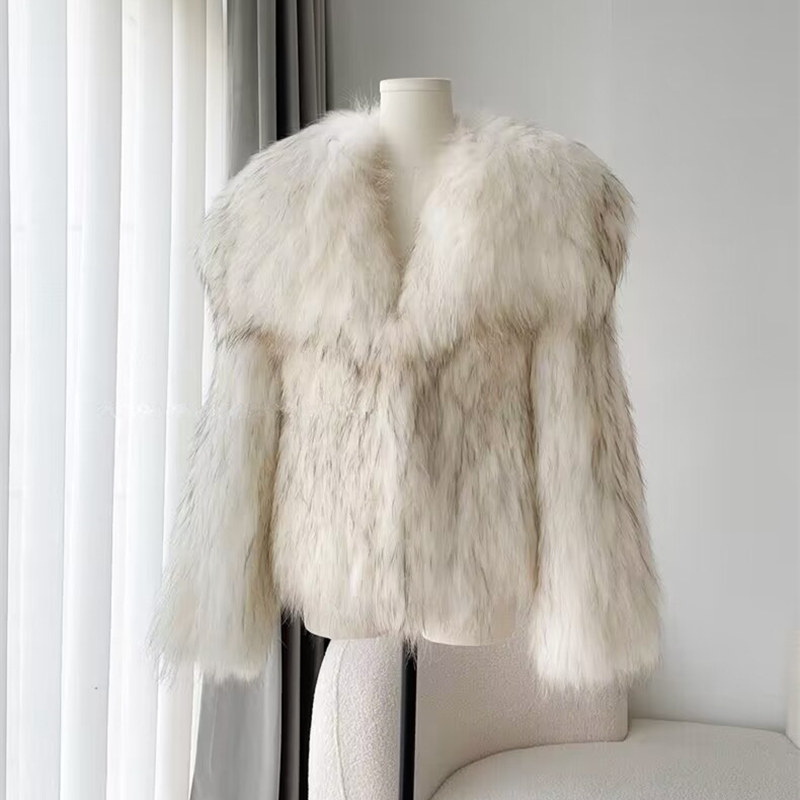 2025冬季新款仿貉子毛年轻皮草外套女短款宽松方领小个子毛毛上衣,女装/女士精品,皮草,淘宝优惠券,粉丝福利购,淘宝优惠卷