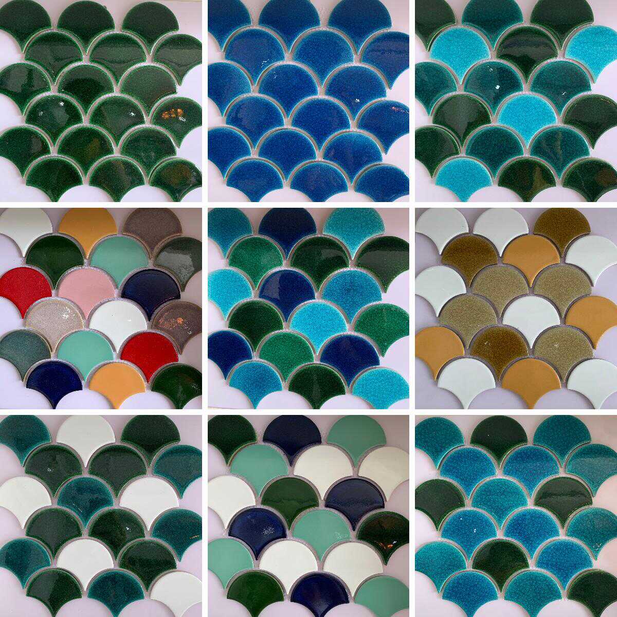 厂家直销鱼鳞陶瓷马赛克