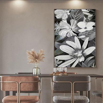 简约现代花朵艺术壁画马赛克瓷砖背景墙剪画拼图拼花卫生间定制